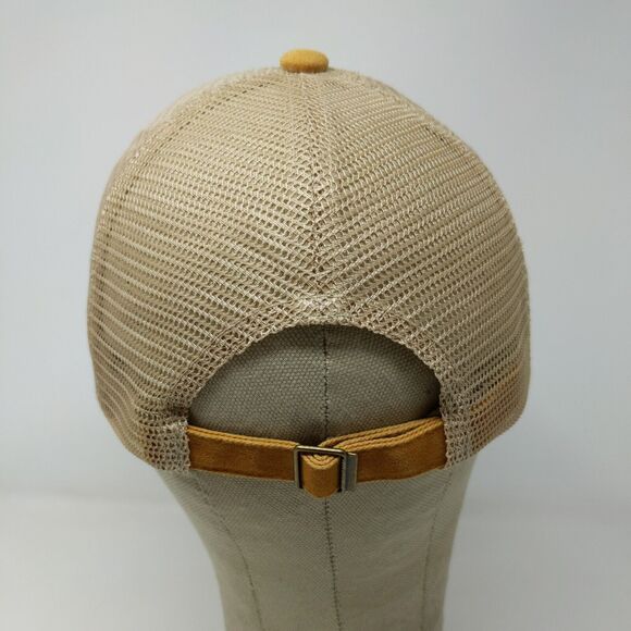 Cheeky's Junkie Women's Slideback Hat Tan Yellow Adjustable Distressed - Picture 7 of 11